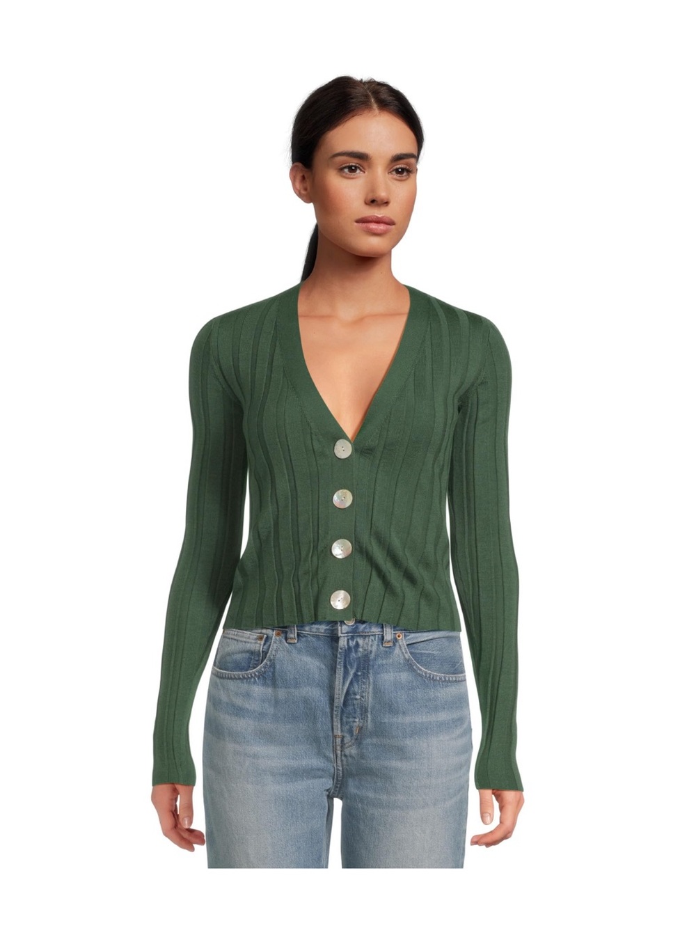 Madewell Merino Silk Akila Wide Rib Cardigan